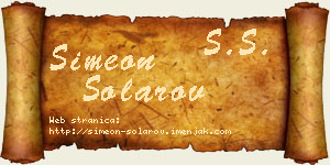 Simeon Solarov vizit kartica